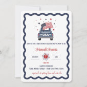 Patriottische babyshower uitnodiging (Voorkant)