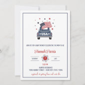 Patriottische babyshower uitnodiging (Voorkant)