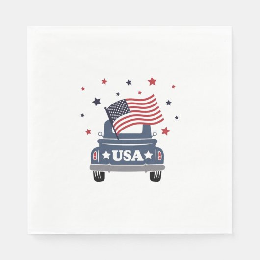 Patriottische babyshower uitnodiging servet (Voorkant)