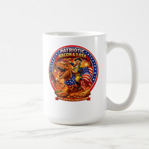 Patriottische Bacon & T-Rex Maakt Amerika Croustil Koffiemok