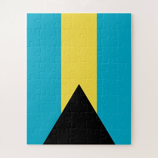 Patriottische Bahamaanse vlag Legpuzzel (Verticaal)