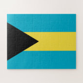 Patriottische Bahamaanse vlag Legpuzzel (Horizontaal)