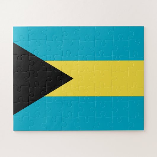 Patriottische Bahamaanse vlag Legpuzzel (Horizontaal)