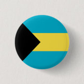 Patriottische Bahamaanse vlag Ronde Button 3,2 Cm (Voorkant)