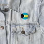 Patriottische Bahamaanse vlag Ronde Button 3,2 Cm (In situ)