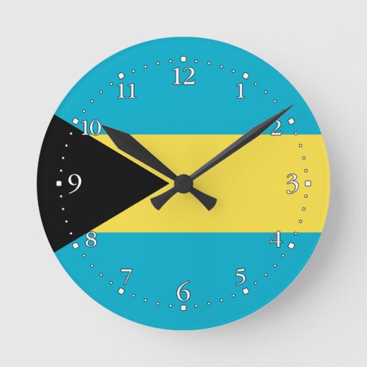 Patriottische Bahamaanse vlag Ronde Klok (Voorkant)
