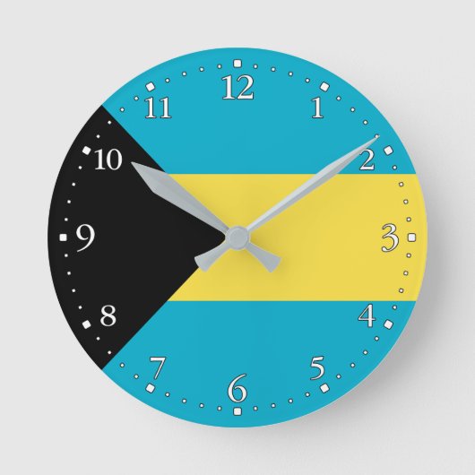 Patriottische Bahamaanse vlag Ronde Klok (Voorkant)