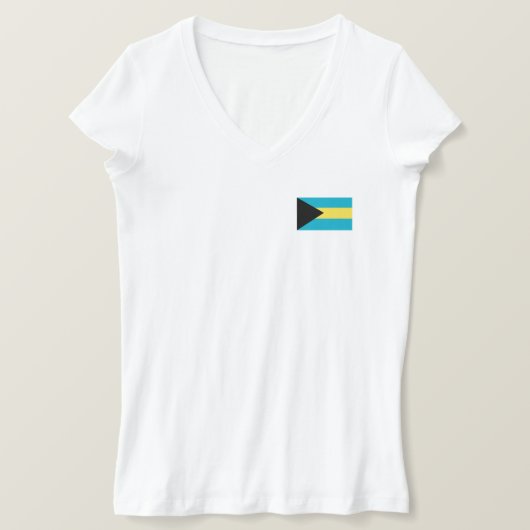Patriottische Bahamaanse vlag T-shirt (Design voorkant)