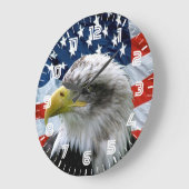Patriottische Bald Eagle American Flag Wall klok (Hoek)