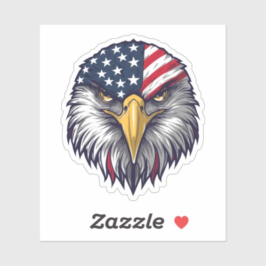Patriottische Bald Eagle Amerikaanse vlag Amerikaa Sticker (Vel)