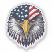 Patriottische Bald Eagle Amerikaanse vlag Amerikaa Sticker (Voorkant)
