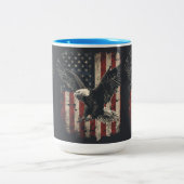 Patriottische Bald Eagle Amerikaanse vlag Mok (Center)
