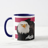 Patriottische Bald Eagle Bold Rood Wit Amerikaanse Mok (Links)