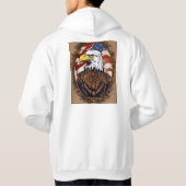 Patriottische Bald Eagle hoodie - Vlieg met vrijhe (Achterkant)