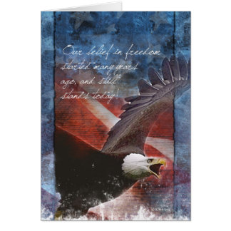 Patriottische Bald Eagle in Flight Thakn You Card