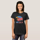 patriottische bald eagle merica 4 juli Amerikaans T-shirt (Voorkant volledig)