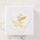 Patriottische Bald Eagle met Amerikaanse vlag - 4 Bedankjes Labels (Met doos)