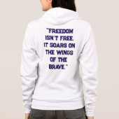 Patriottische Bald Eagle met Amerikaanse vlag - 4  Hoodie (Achterkant)