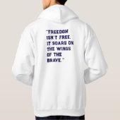 Patriottische Bald Eagle met Amerikaanse vlag - 4 Hoodie (Achterkant)