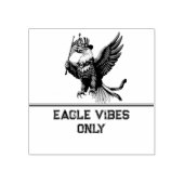 Patriottische Bald Eagle met Amerikaanse vlag - 4 Rubberstempel (Afrduk)