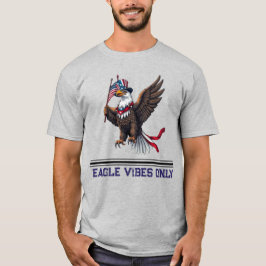 Patriottische Bald Eagle met Amerikaanse vlag - 4 T-shirt