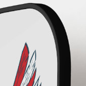 Patriottische Bald Eagle met Amerikaanse vlag Pickleball Paddle (Links Detail)