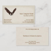 Patriottische Bald Eagle milieubeweging Visitekaartje (Voorkant / Achterkant)