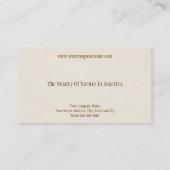 Patriottische Bald Eagle milieubeweging Visitekaartje (Achterkant)