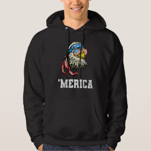 patriottische bald eagle mullet merica vs vlag 4e hoodie