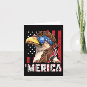 patriottische bald eagle mullet merica vs vlag 4e kaart