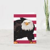 Patriottische Bald Eagle Trotse Amerikaanse vlag M Notitiekaartje (Voorkant)