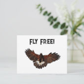 Patriottische Bald Eagle USA Vliegende Gratis Natu Briefkaart (Staand voorkant)