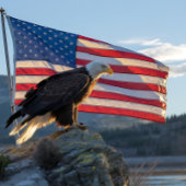 Patriottische Bald Eagle voor de Amerikaanse vlag Legpuzzel