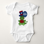 Patriottische ballondraak baby unisex romper (Voorkant)