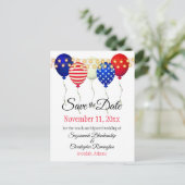 Patriottische ballonnen die de datum van de douane aankondigingskaart (Staand voorkant)