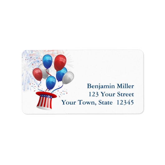 Patriottische ballonnen etiket (Voorkant)