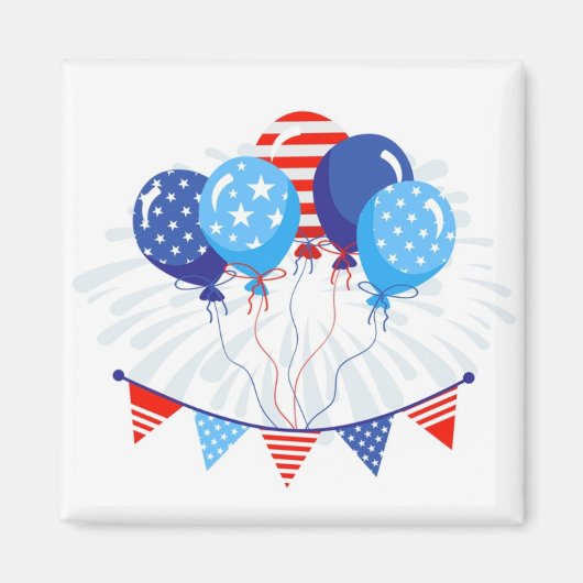 Patriottische ballonnen Magnet (Voorkant)