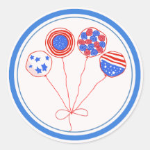 Patriottische ballonnen met rode randen