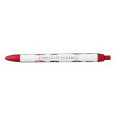 Patriottische ballonnen rood wit blauw naam zwarte inkt pen (Voorkant)