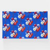 Patriottische ballonnen rood, wit en blauw patroon spandoek (Horizontaal)