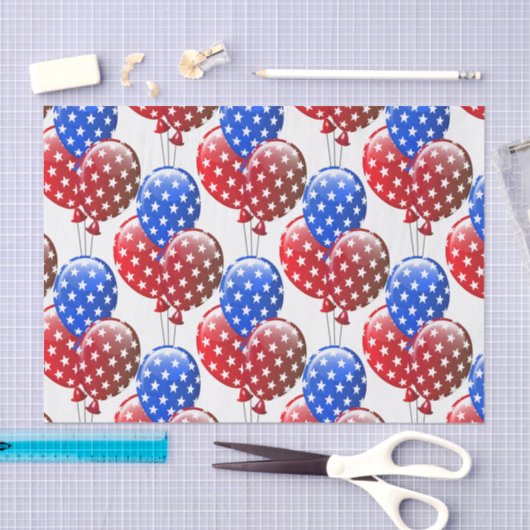 Patriottische ballonnen tissuepapier (Craft)