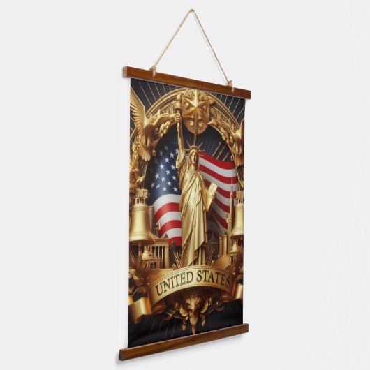 Patriottische banner tapijt hangend wandkleed (Gebogen)