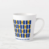 Patriottische Barbados vlag gastvrijheid Latte Mok (Rechts)