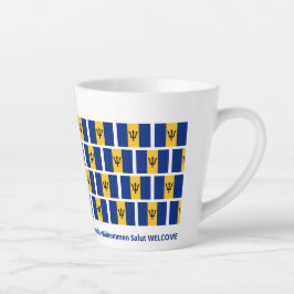 Patriottische Barbados vlag gastvrijheid Latte Mok