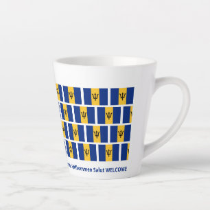 Patriottische Barbados vlag gastvrijheid Latte Mok