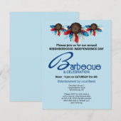 Patriottische Barbecue Bovenrand Halve Bloemen Kaart (Voorkant / Achterkant)