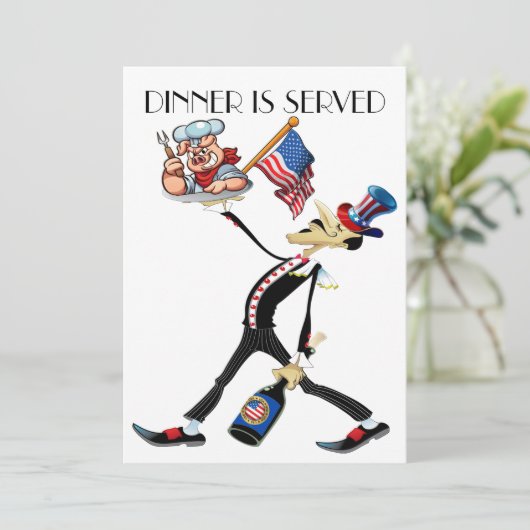 Patriottische barbecue kaart (Staand voorkant)