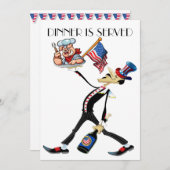 Patriottische barbecue kaart (Voorkant / Achterkant)