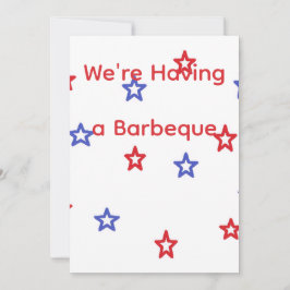 Patriottische barbecue uitnodiging