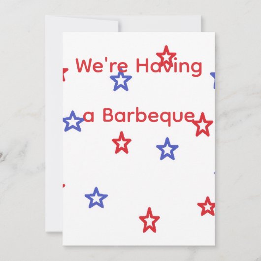 Patriottische barbecue uitnodiging (Voorkant)
